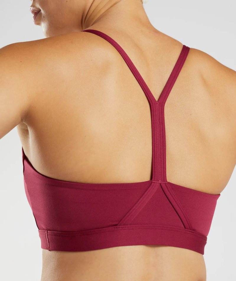 Women's Gymshark V Neck Sports Bra Fuchsia | NZ 7YFIMS